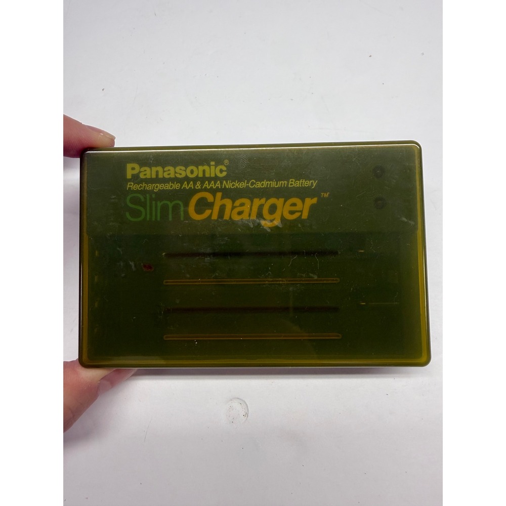 Panasonic Slim Charger BQ-34C Vintage Ni-Cd Battery Charger AA AAA Green Cover